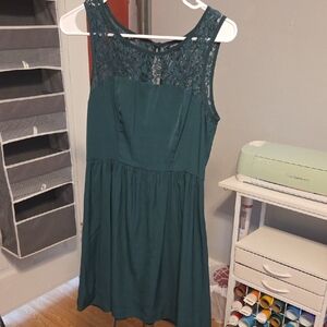 American Eagle Outfitters Green Lace Dress